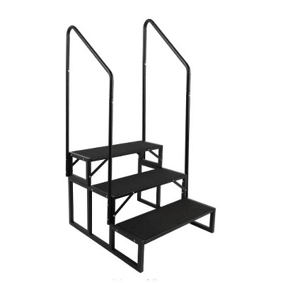 2 Step 1 Handrail RV Steps with Handrails Ladder, Steps for Home, 400 LBS Hot Tub Outdoor Steps, RV Stairs, Camper Steps Portable Stairs for Mobile