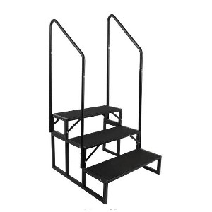 2 Step 1 Handrail RV Steps with Handrails Ladder, Steps for Home, 400 LBS Hot Tub Outdoor Steps, RV Stairs, Camper Steps Portable Stairs for Mobile - 1 of 1