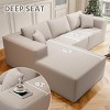 SYFERLORY 108" Cloud Sectional Couch with L-Shape Chaise,4 Seat Modern Modular Sofa with Deep Seat, No Assembly Required - 4 of 4