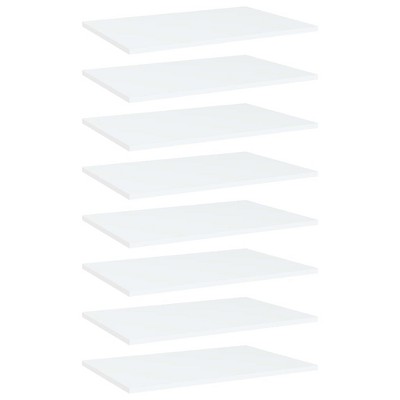 vidaXL Bookshelf Boards 8 pcs White 23.6 in.x15.7 in.x0.6 in. Engineered Wood