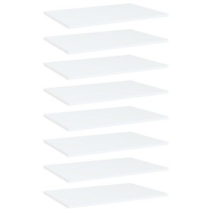 vidaXL Bookshelf Boards 8 pcs White 23.6 in.x15.7 in.x0.6 in. Engineered Wood - 1 of 4