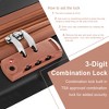 Gulches Hardshell Luggage Sets 6 Piece Suitcase Set, Expandable Lightweight Suitcases with Wheels, TSA Lock for Men Women, Black Brown - 4 of 4