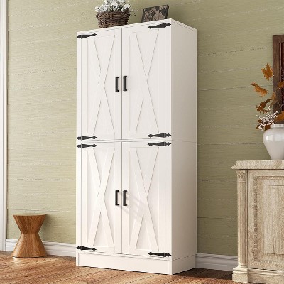 Aheaplus 71'' Kitchen Pantry Cabinet with Doors, Freestanding Large Storage Cupboard with Storage Drawers