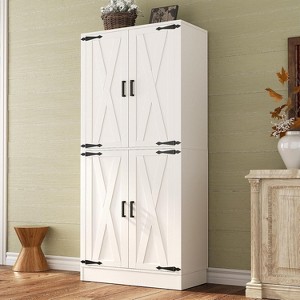 Aheaplus 71'' Kitchen Pantry Cabinet with Doors, Freestanding Large Storage Cupboard with Storage Drawers - 1 of 4
