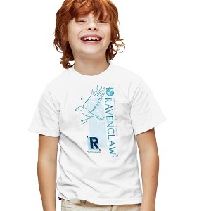 Boys' Harry Potter Ravenclaw Pattern Crest T-Shirt - 1 of 4