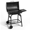 Karl Home Charcoal BBQ Grill with Side Shelf and 2 wheels for Patio Porch Picnic - 2 of 4