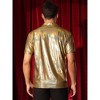 Lars Amadeus Men's Short Sleeves Shiny Disco Nightclub Party Golf Metallic Polo Shirt - 3 of 4