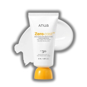 Anua Zero-Cast Moisturizing Finish Sunscreen | No White cast, Hyaluronic Acid, Niacinamide sun block for face,Oil-Free (1.69 oz) - 1 of 4