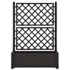 vidaXL Garden Planter Mocha Polypropylene Large Planters - Anthracite 39.4" x 16.9" x 55.9" - 4 of 4