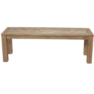 Aiden 60" Weathered Natural Pine Dining Bench