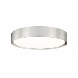 Kawan 16" LED Flush Mount Ceiling Light - Modern Steel Design, Dimmable, Damp Rated - 1 of 4