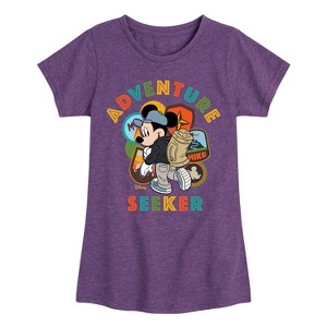 Girls' - Disney - Adventure Seeker Fitted Short Sleeve Graphic T-Shirt - 1 of 4