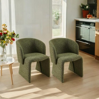 NicBex Teddy Fabric Dining Chair Modern Upholstered Accent Chair with Comfy Backrest, Sofa for Living Room, Bedroom, Reception,1pc/2pc