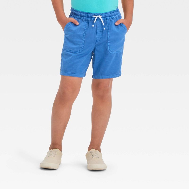 Boys' 'Above the Knee' Pull-On Shorts - Cat & Jack™ Blue, 1 of 7