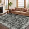 Washable Vintage Floral Print Living Room Rugs, Distressed Print Soft Non Slip Bedroom Carpet, Large Stain Resistant Dining Room Rugs - 2 of 4