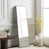 Rect Mirror Full Length,Floor Mirror With Stand, Aluminum Alloy Full Body Mirror, Standing Hanging Or Leaning Against Wall -The Pop Home - 3 of 4