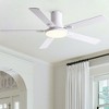 YUHAO 52 in. Indoor White Flush Mount Standard Ceiling Fan with Light, Reversible Blades and Remote Control Included - 3 of 4