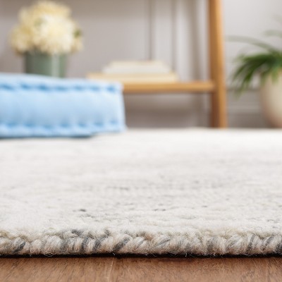 Gray Hand-Tufted Wool Rectangular Area Rug 3' x 5'