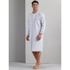 Lars Amadeus Men's V-Neck Button Down Long Sleeve Casual Striped Nightgown - 2 of 4