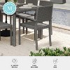 Martha Stewart Bedford Set of 2 Indoor-Outdoor Stackable Patio Dining Armchairs in Rattan Wicker - 4 of 4