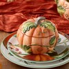 Certified International (Set of 2) 24oz Harvest Fields 3D Pumpkin Set of 2 Covered Soup Bowls - 3 of 4