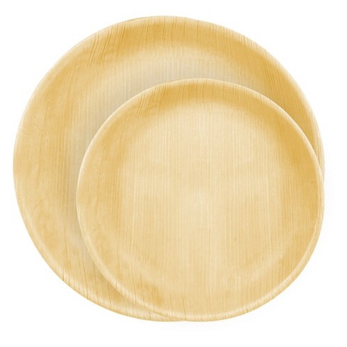 Biodegradable Plates - 100 pc. Disposable White Compostable Plates