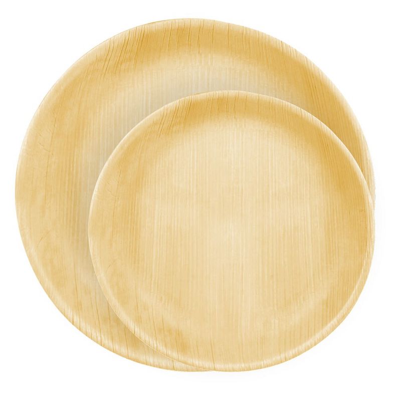Smarty Had A Party Round Palm Leaf Eco Friendly Disposable Dinnerware Value Set (100 Dinner Plates + 100 Salad Plates), 1 of 3