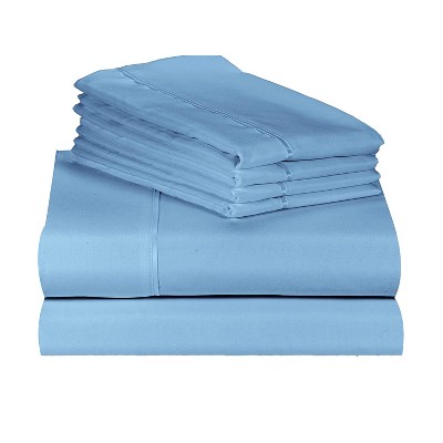 Denim Split King 6 Pc Rayon From Bamboo Solid Performance Sheet Set ...