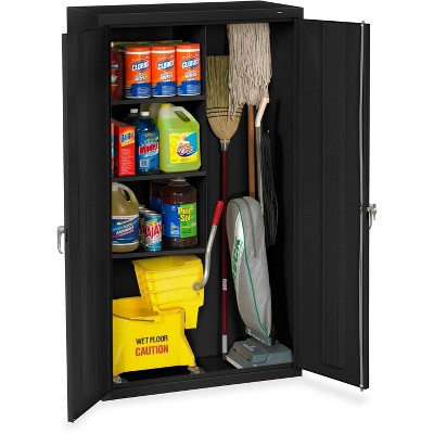 TENNSCO Janitorial Cabinet 36w x 18d x 64h Black JAN6618DHBK