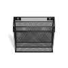 MyOfficeInnovations 3 Compartment Wire Mesh File Organizer Matte Black 24402448 - 3 of 4
