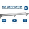 Whizmax Stainless Steel Shelf 12" x 72",260 lb [NSF Certified] Metal Wall Mount Shelf with Backplash for Restaurant, Laundry Room, Kitchen and Garage - 3 of 4