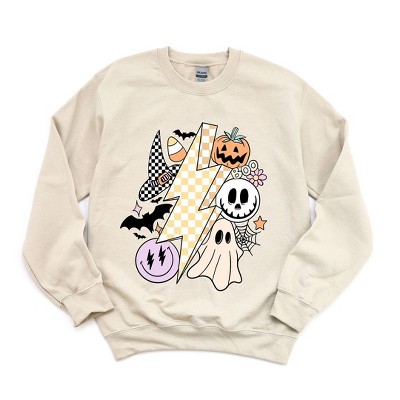Simply Sage Market Women's Graphic Sweatshirt Lightning Bolt Halloween