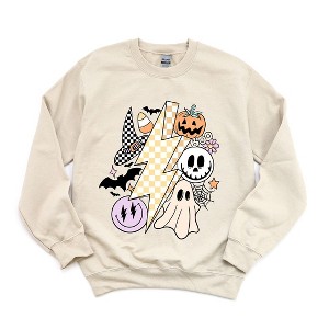 Simply Sage Market Women's Graphic Sweatshirt Lightning Bolt Halloween - 1 of 4