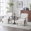 TiramisuBest 26.4" Modern Beige Lounge Chair with Polyester Upholstery & Sturdy Metal Frame,Ideal Living, Bedroom, Office Accent - 3 of 4