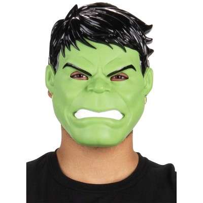 HalloweenCostumes.com One Size Fits Most   The Incredible Hulk Adult Half Mask | Superhero Accessories, Black/White/Green