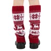 Anna-Kaci Fair Isle Knit Leg Warmers with Soft Stretch Ribbed Cuffs and Festive Patterned Design for Cozy Winter Layering - 2 of 3