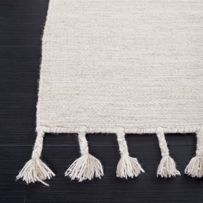 Gray Flat Woven Handmade Wool Area Rug
