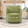 360-degree Swivel 29.9" Accent Barrel Chair with Curved Ergonomic Design - 4 of 4
