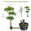 5FT Faux Black Olive Tree, Fake Olive Tree Artificial Tree with Lights - 2 of 4