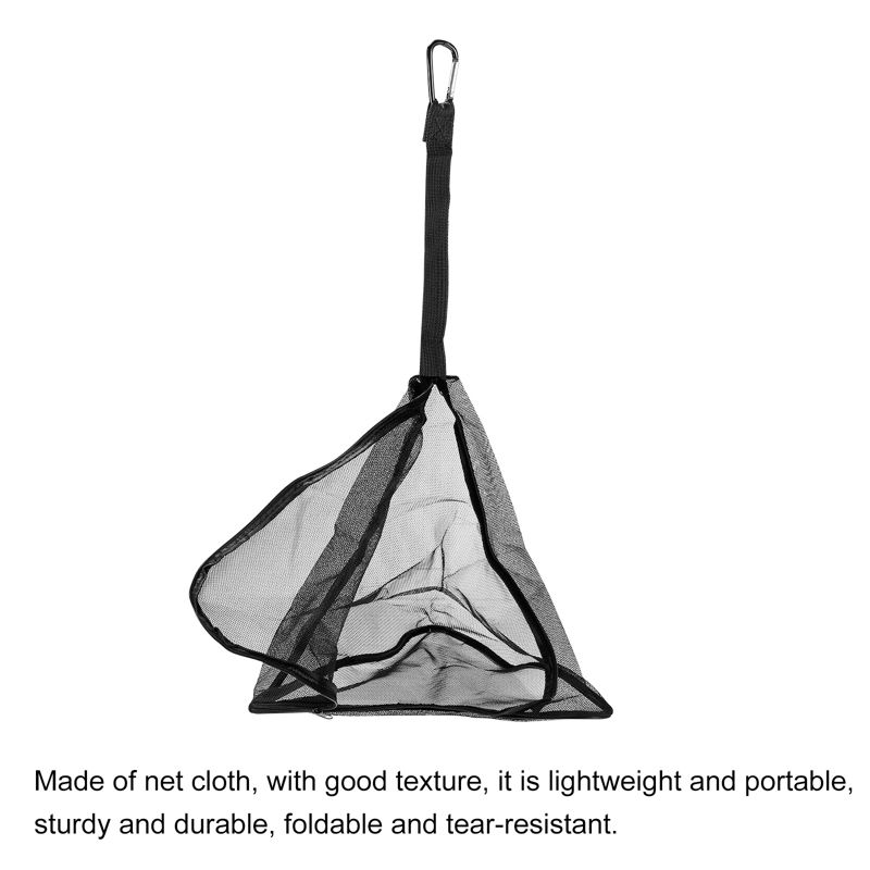 Unique Bargains Picnics BBQ Camping Outdoor Triangle Mesh Hanging Storage Net Bags Black 1 Pc, 3 of 6