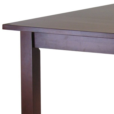 Parkland 34" Walnut Wood Square Bar Height Table