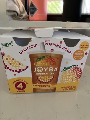 Joyba Mango Passion Fruit Green Bubble Tea - 4pk/12 Fl Oz Cups : Target