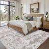 Boho Area Rug, Machine Washable Vintage Distressed Soft Low-Pile Carpet, Non-Slip Non-Shedding Floor Rug for Bedroom, Dining, Living Room - 3 of 4