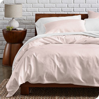 100% Organic Cotton Percale Duvet Cover and Sham Set by Bare Home