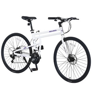Infurnic Bicycles, Hybrid bike with Adjustable Seat, Road Bike For men women, White, 69.29"*25.2"*37" - 1 of 4