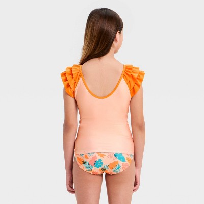 Disney Girls' Moana 2pc Swimsuit Set - Coral Orange 7-8 — фото 2