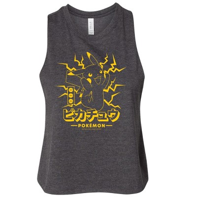 Women's - Pokémon - Pikachu Lightning Art Graphic Racerback Tank