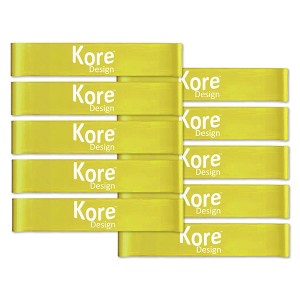 Kore Design Fidget Kick Bands, Silicone, 12" to 24", Yellow, Pack of 10 - 1 of 4