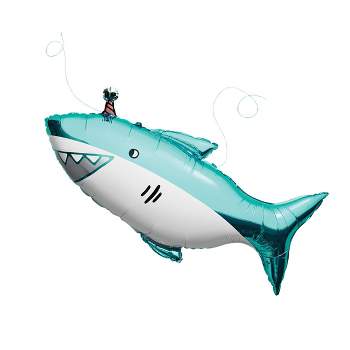Shark Print Foil Balloon Teal - Spritz™