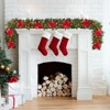 9FT Prelit Christmas Garland with Lights, Realistic Pine Garland for Mantle,Stairs,Indoor & Outdoor Holiday Decor - 2 of 4